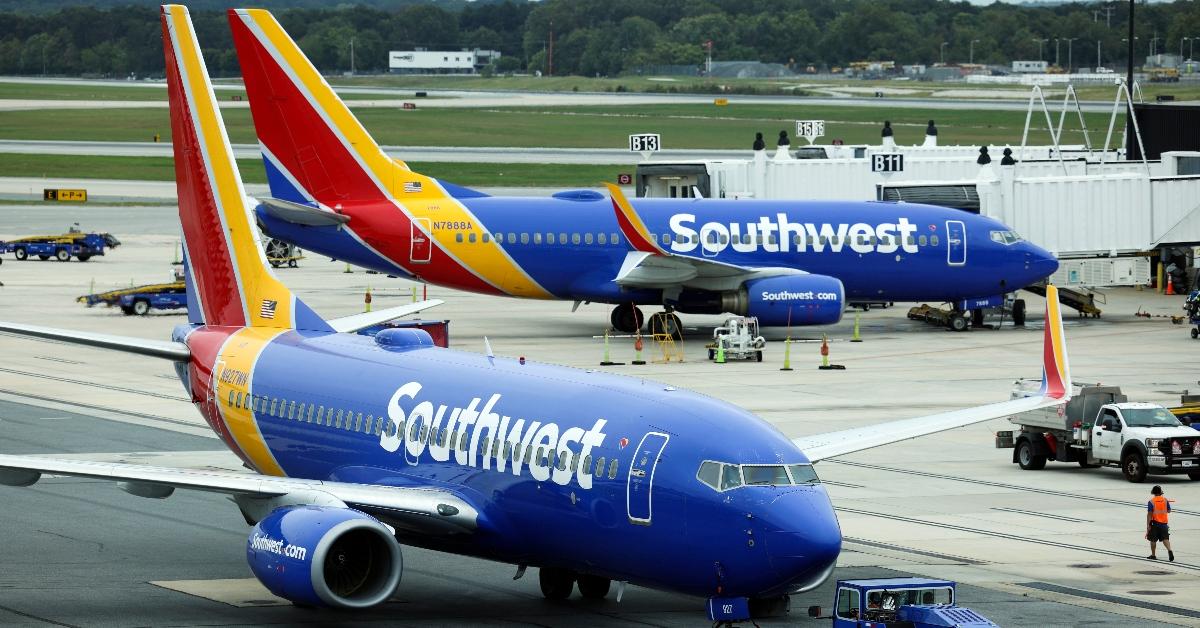 Southwest airplanes at an airport