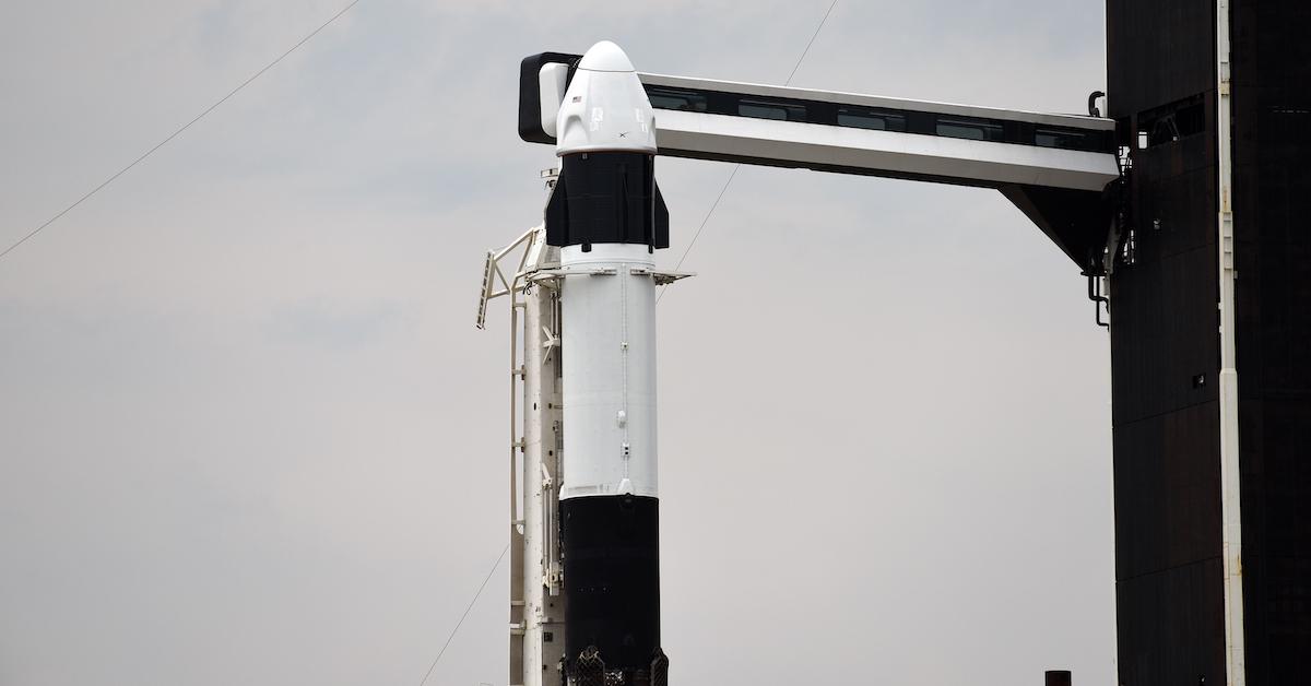 SpaceX Endeavor on the launchpad at Kennedy Space Center