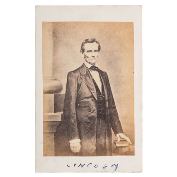 Artwork by Mathew B. Brady, Abraham Lincoln CDV by Brady, Taken Before the Cooper Union Speech