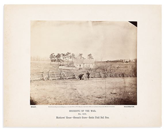 Group of 3 mounted photographs from Mathew Brady's "Incidents of the War." - Mathew B. Brady