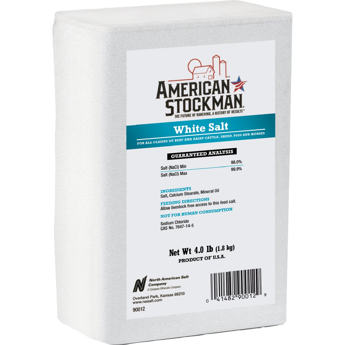 American Stockman Plain White Salt Block