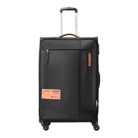 American Tourister Marina 4W Spinner Trolley Bag, 70x46x29.5 cm, Black