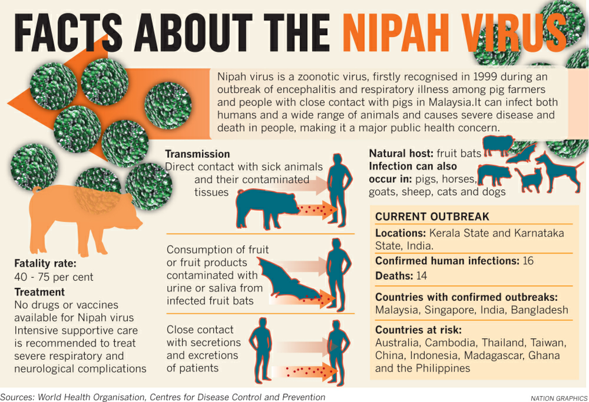 Caution urged to prevent outbreak of Nipah virus