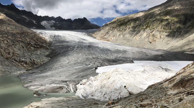 blankets on a glacier