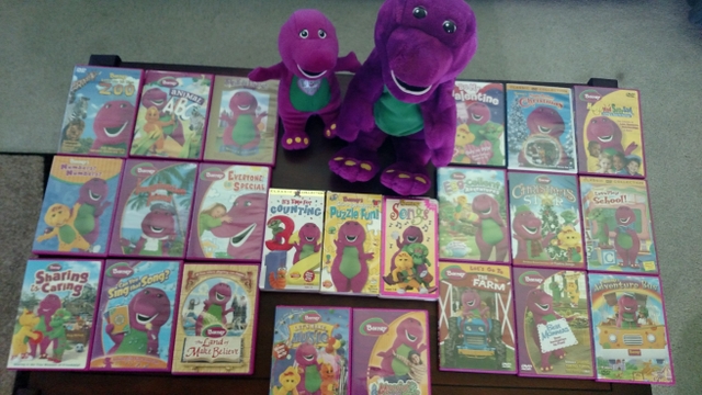 Barney DVD/VHS Collection & Singing/Animated Barney Dinos - DiscoverStuff