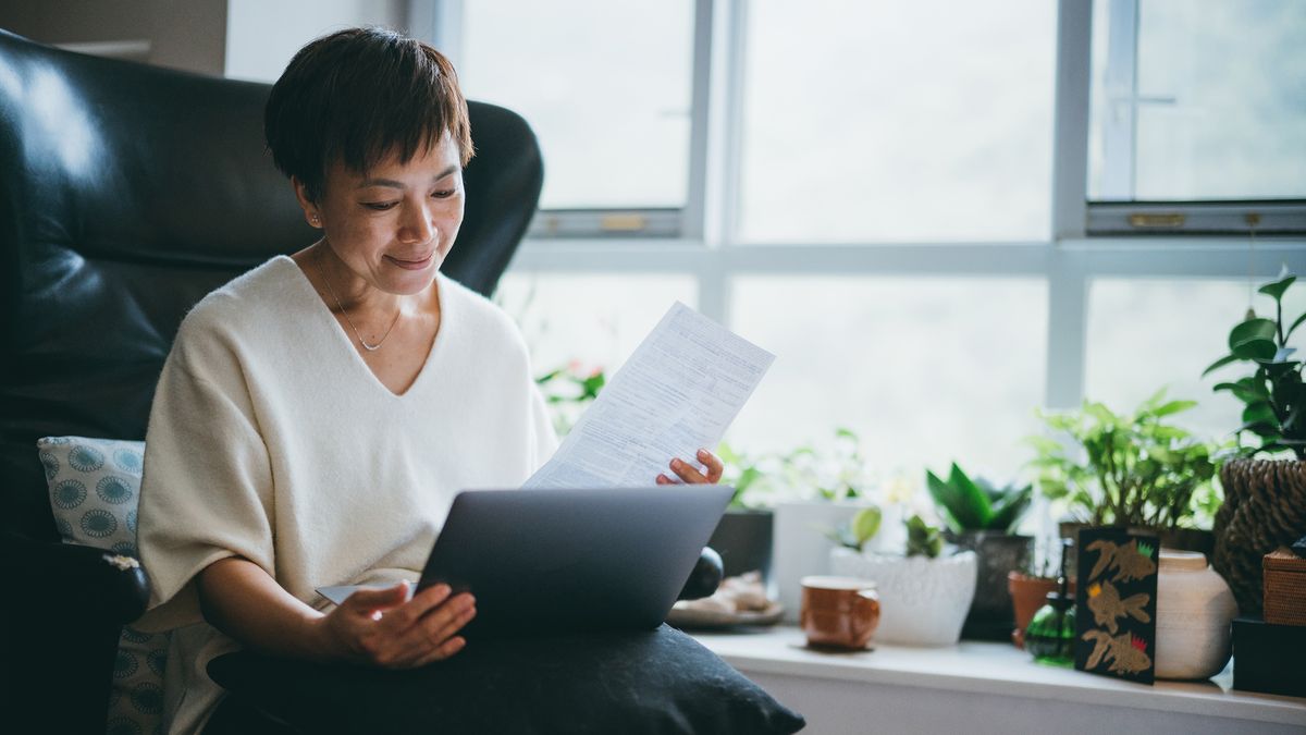 woman assessing her financial security