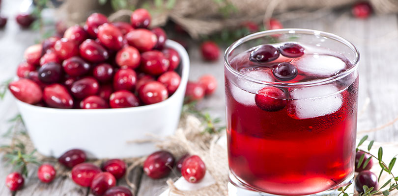 Chilled Cranberry Juice in a glass