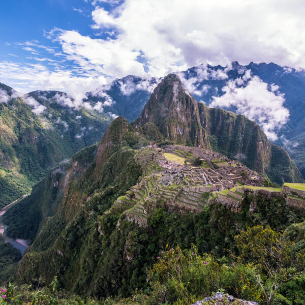 Scenic view of Machu Picchu in Peru