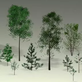 Low-poly Trees 3d model