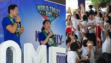 Parent influencers Kryz Uy, Slater Young join schoolchildren in fun World Toilet Day celebration