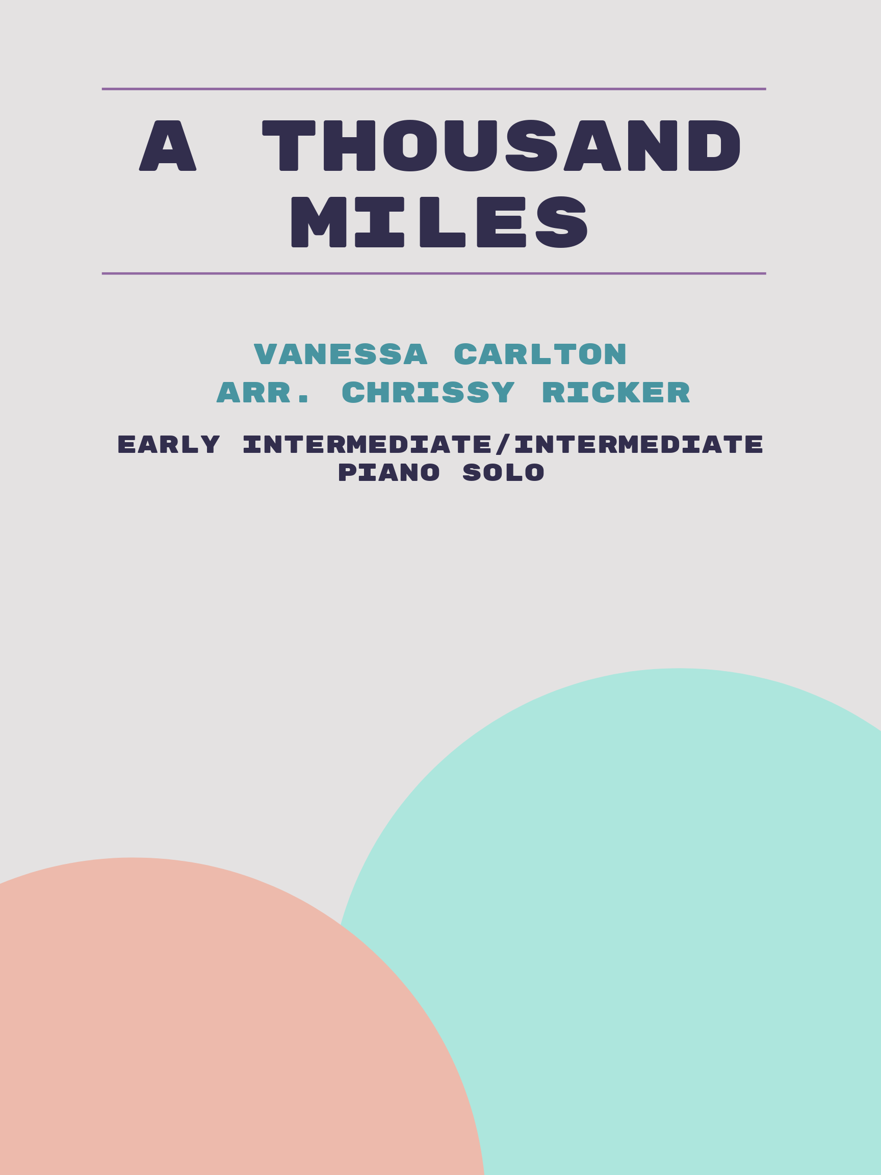 A Thousand Miles by Vanessa Carlton