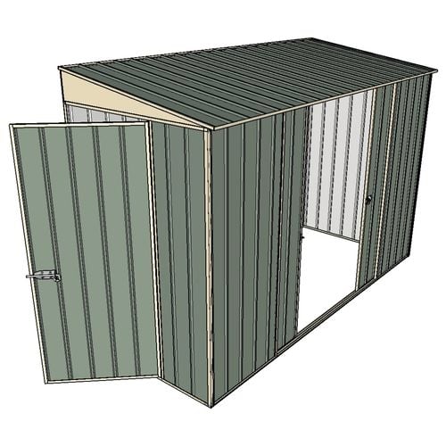 Build-A-Shed 1.2 x 3.0 x 2.0m Skillion Double Sliding Side Door Shed ...