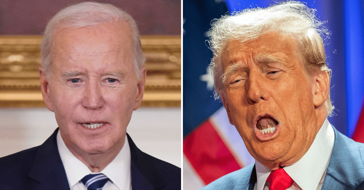 Composite photo of Joe Biden, Donald Trump