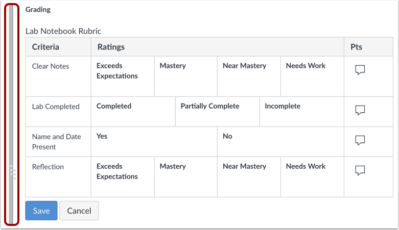 Resize Rubric