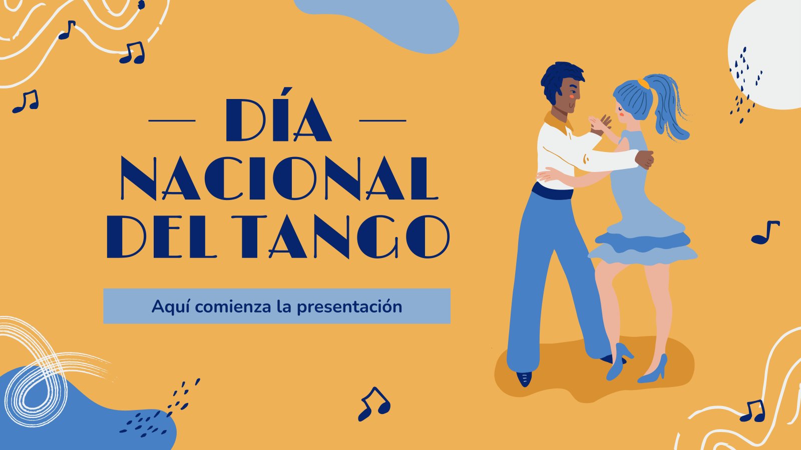 Argentinian National Tango Day presentation template 