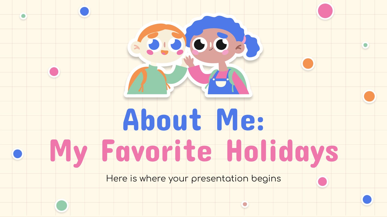 About Me: My Favorite Holidays presentation template 