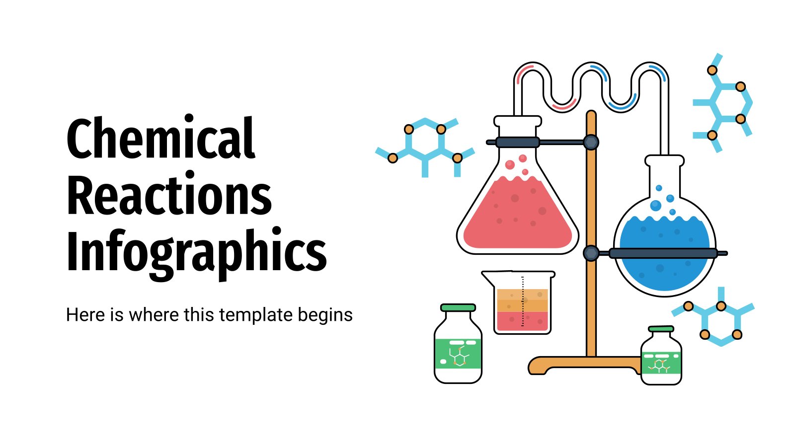 Chemical Reactions Infographics presentation template 