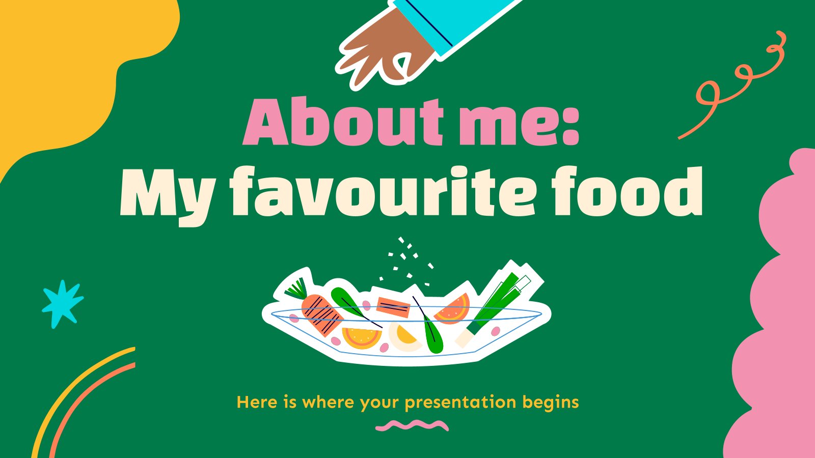 About Me: My Favorite Food presentation template 