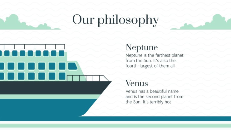 Cruise Ship Line Company Profile presentation template 