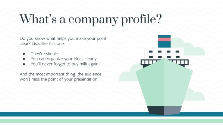 Cruise Ship Line Company Profile presentation template 