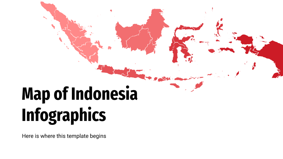 Map of Indonesia Infographics presentation template 