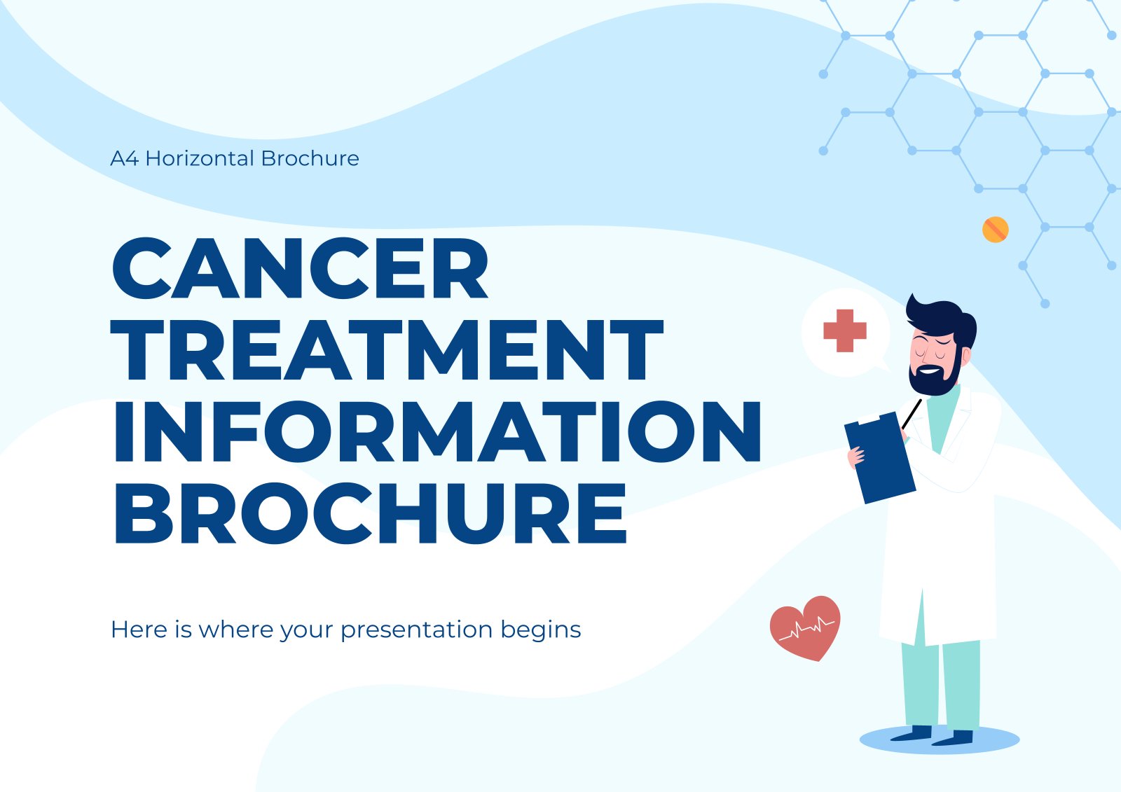 Cancer Treatment Information Brochure presentation template 