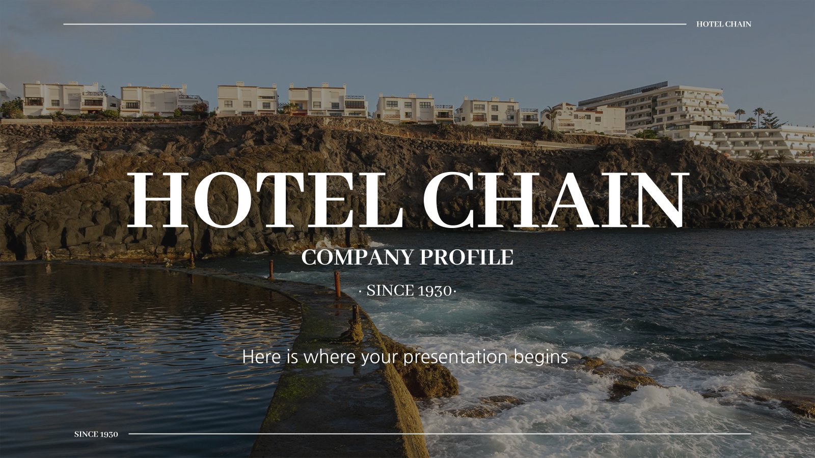 Hotel Chain Company Profile presentation template 