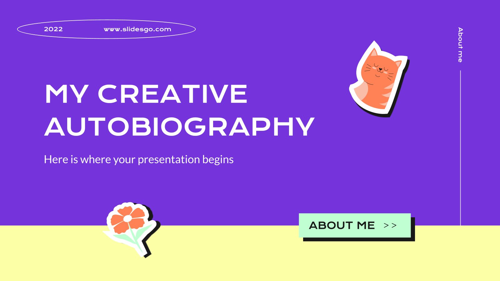 My Creative Autobiography presentation template 