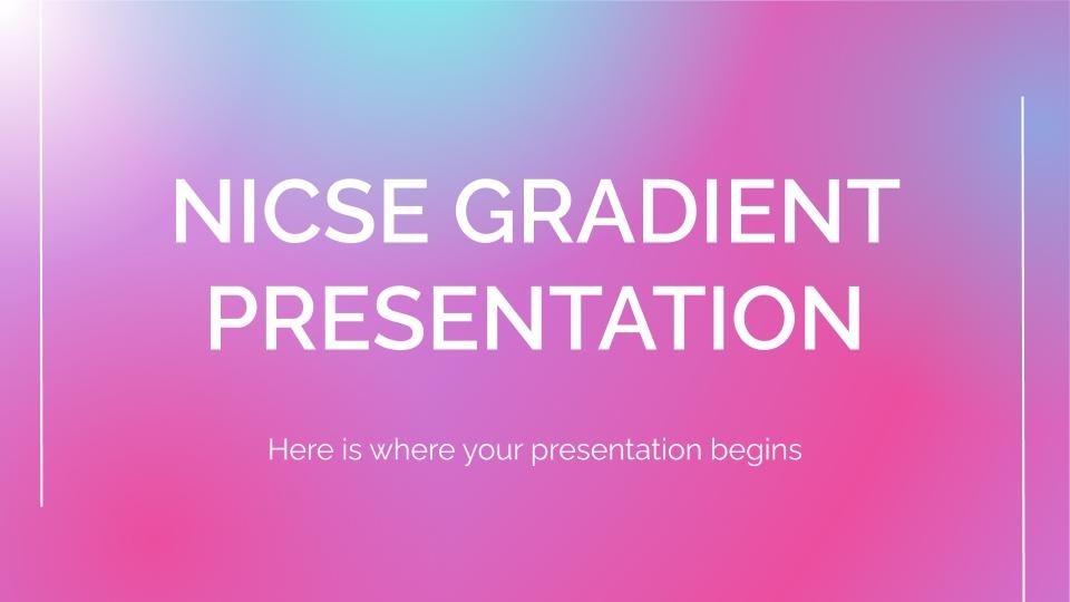 Nicse Gradient Slides presentation template 