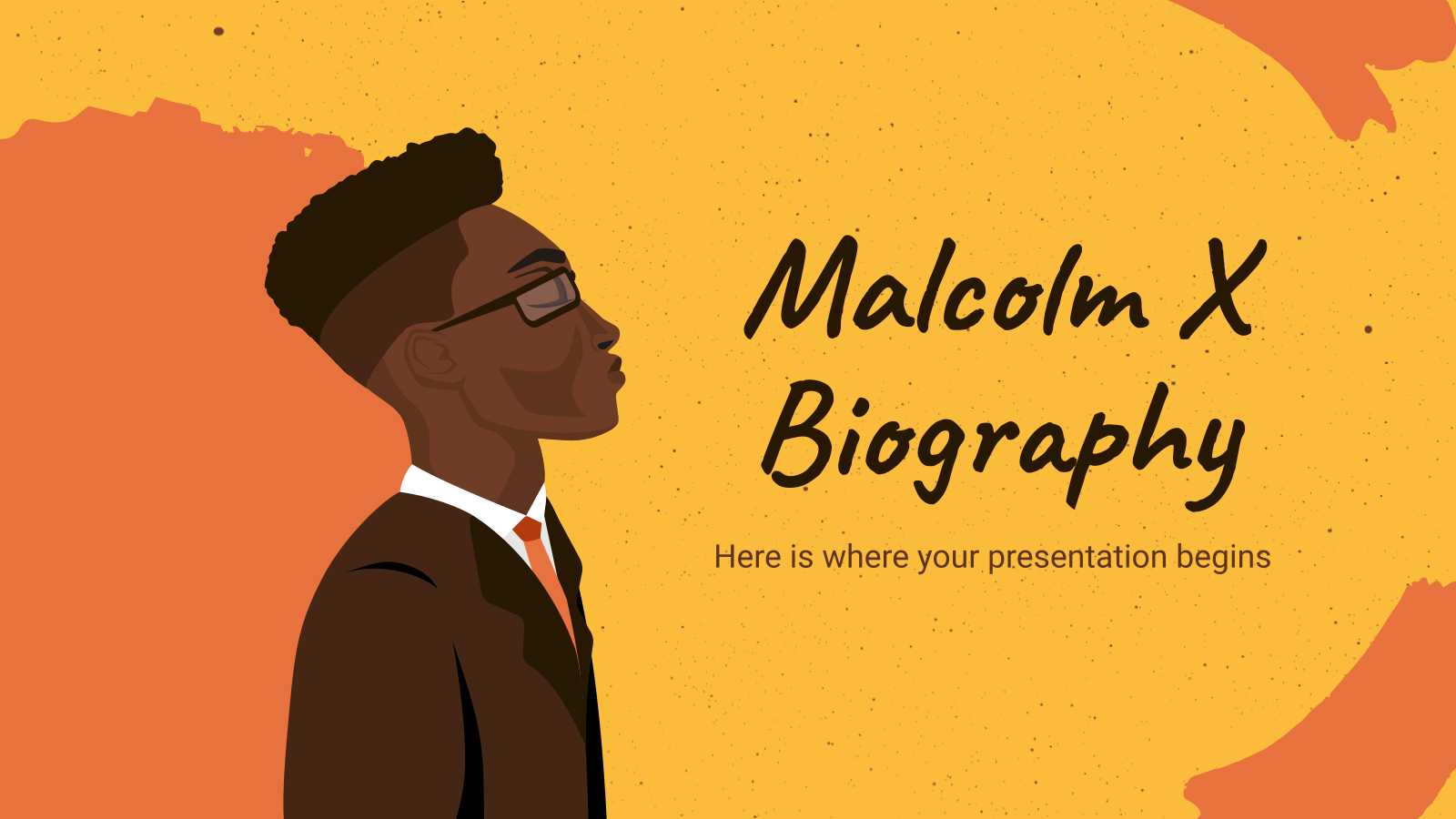 Malcolm X Biography presentation template 