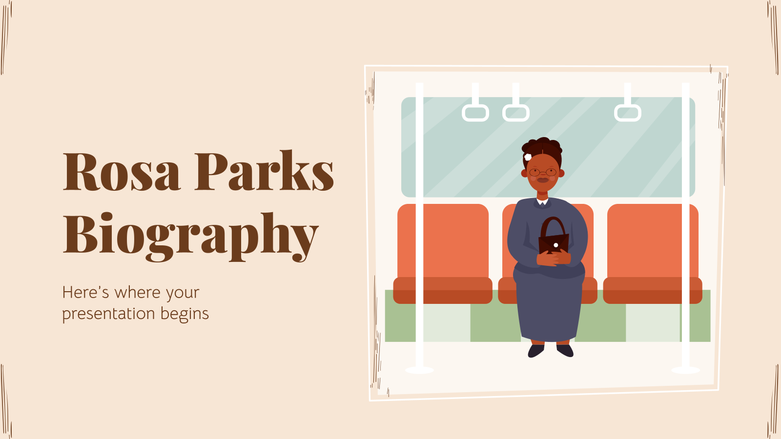 Rosa Parks Biography presentation template 