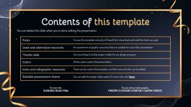 Happy New Year's Day presentation template 