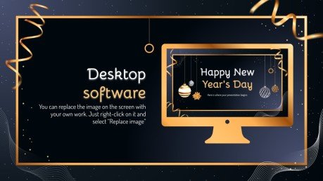 Happy New Year's Day presentation template 