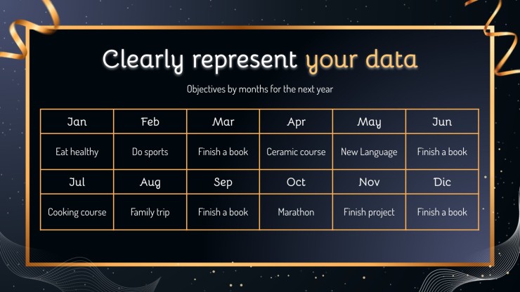 Happy New Year's Day presentation template 