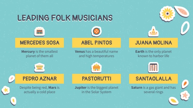 Traditional Folk Music of Argentina presentation template 