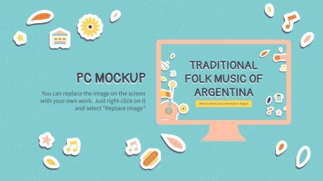 Traditional Folk Music of Argentina presentation template 