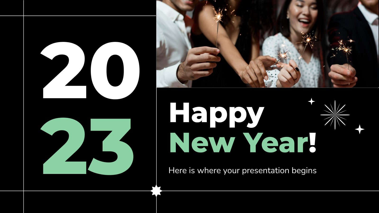 2023: Happy New Year! presentation template 