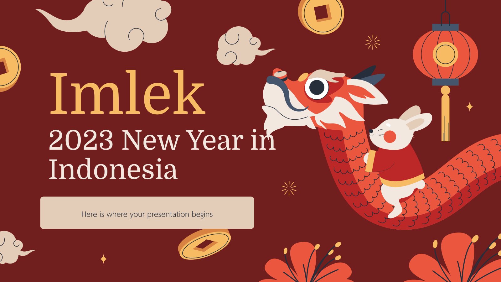 Imlek - 2023 New Year in Indonesia presentation template 