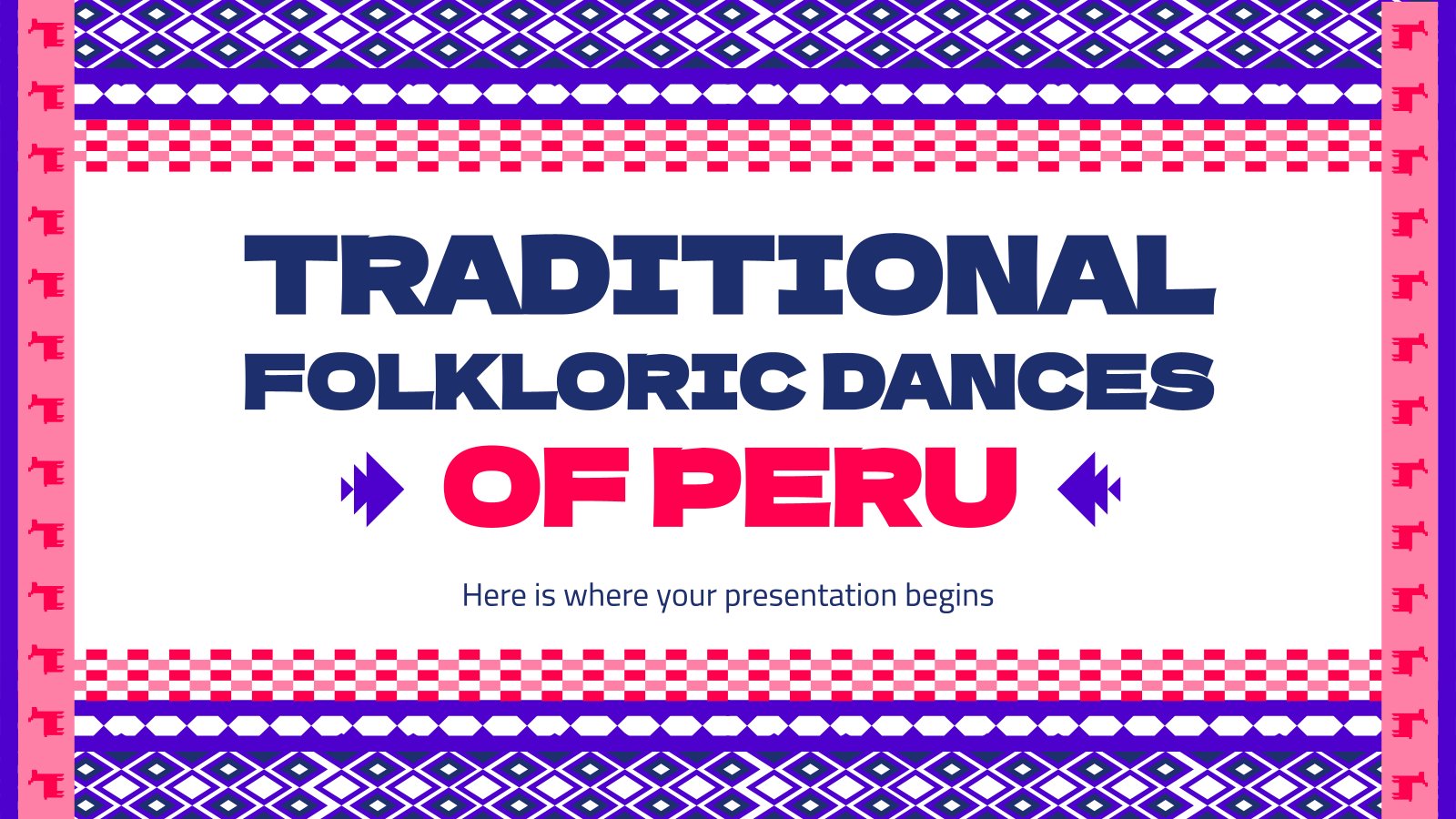 Traditional Folkloric Dances of Peru presentation template 