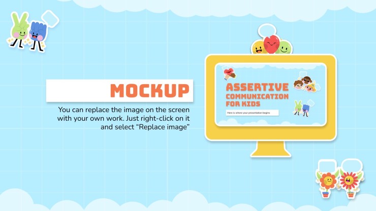 Assertive Communication for Kids presentation template 