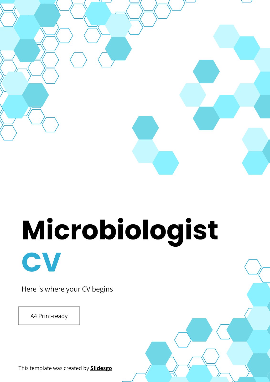 Microbiologist CV presentation template 