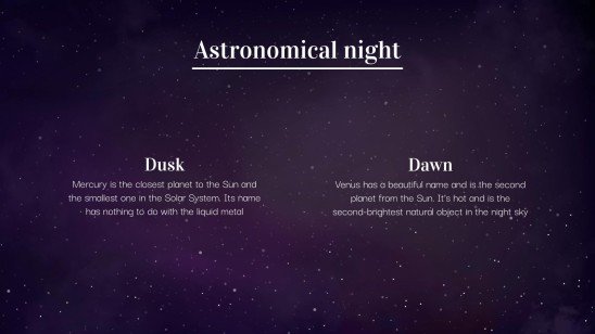 Starry Night Minitheme presentation template 