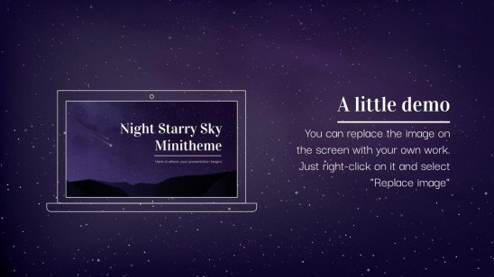 Starry Night Minitheme presentation template 