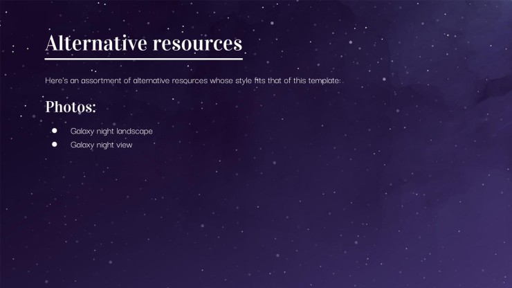 Starry Night Minitheme presentation template 