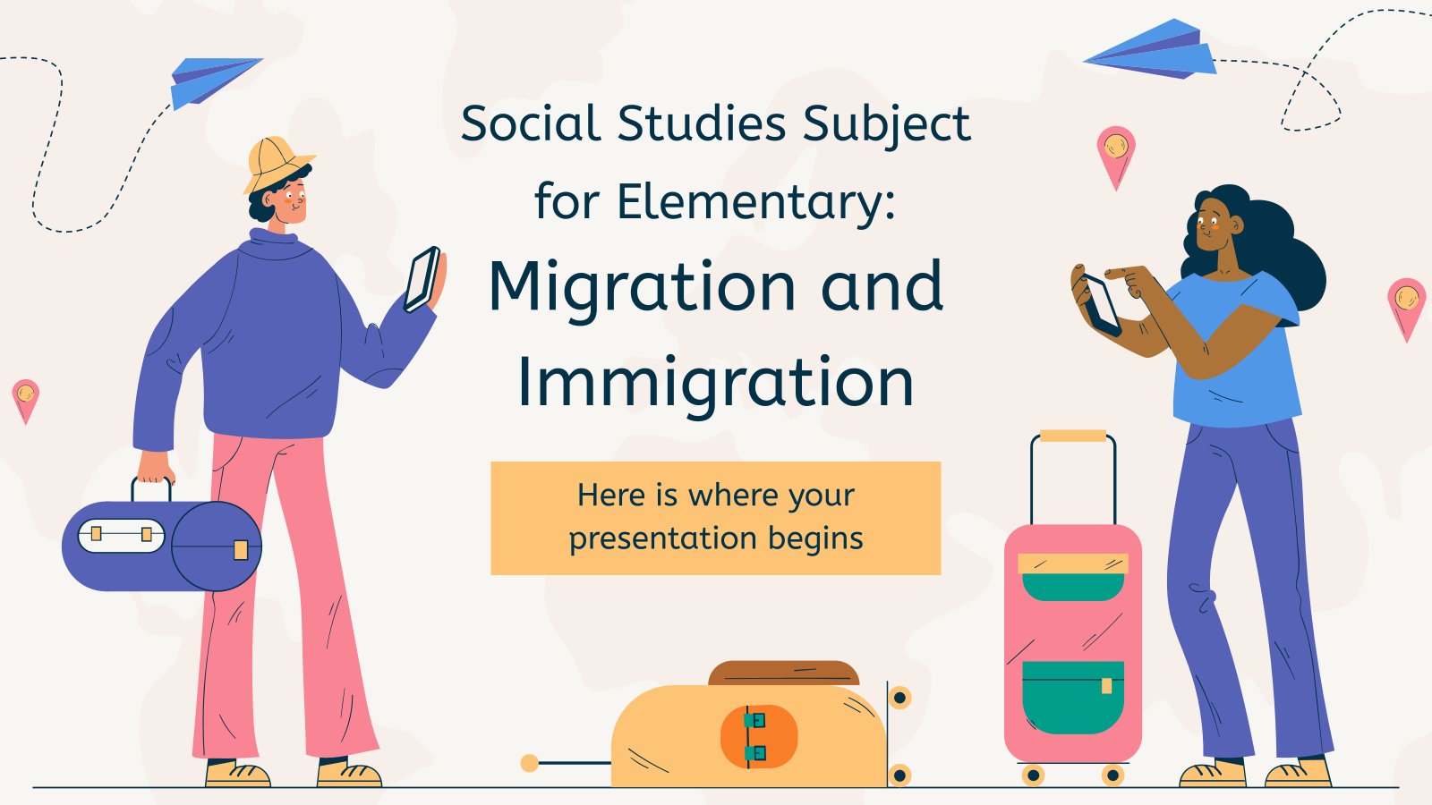 Social Studies Subject for Elementary: Migration and Immigration presentation template 