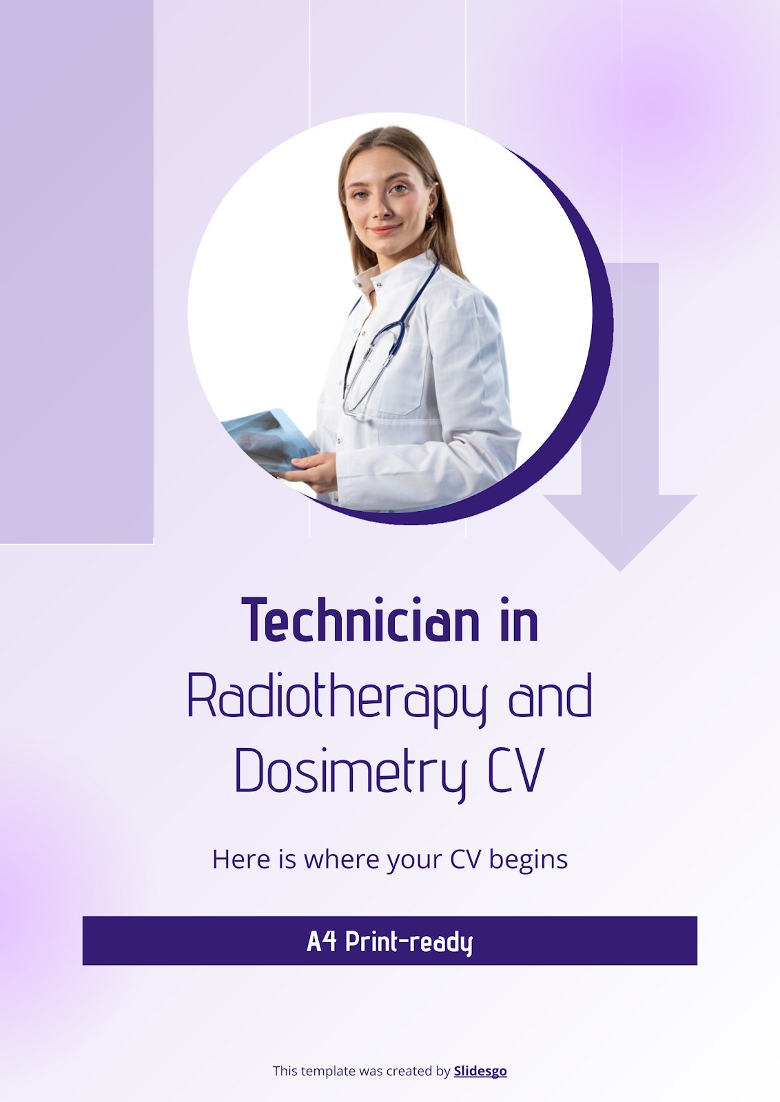 Technician in Radiotherapy and Dosimetry CV presentation template 