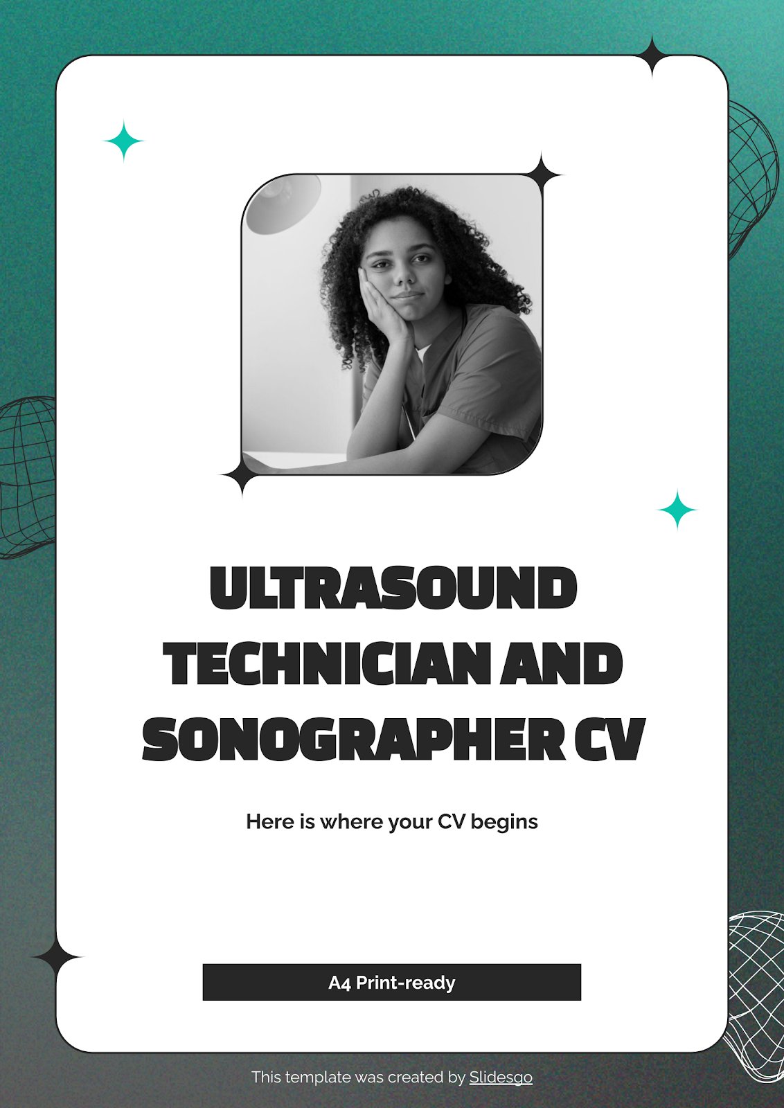 Ultrasound Technician and Sonographer CV presentation template 