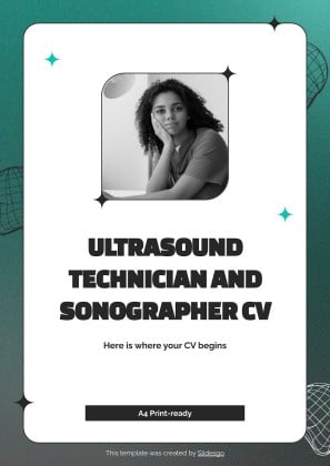 Ultrasound Technician and Sonographer CV presentation template 