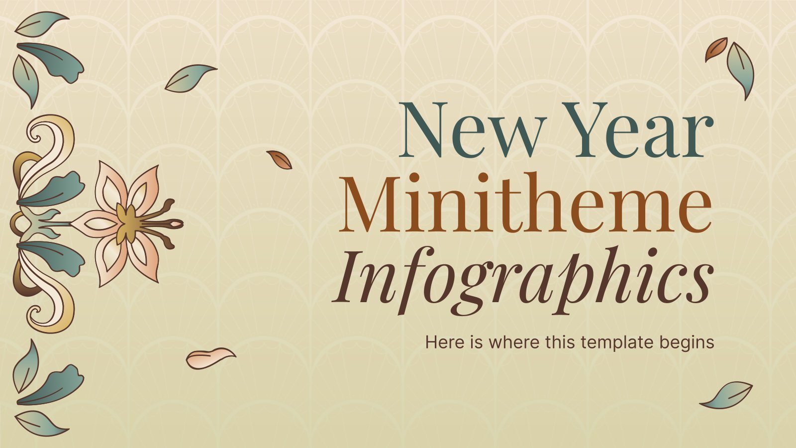 New Year Minitheme Infographics presentation template 