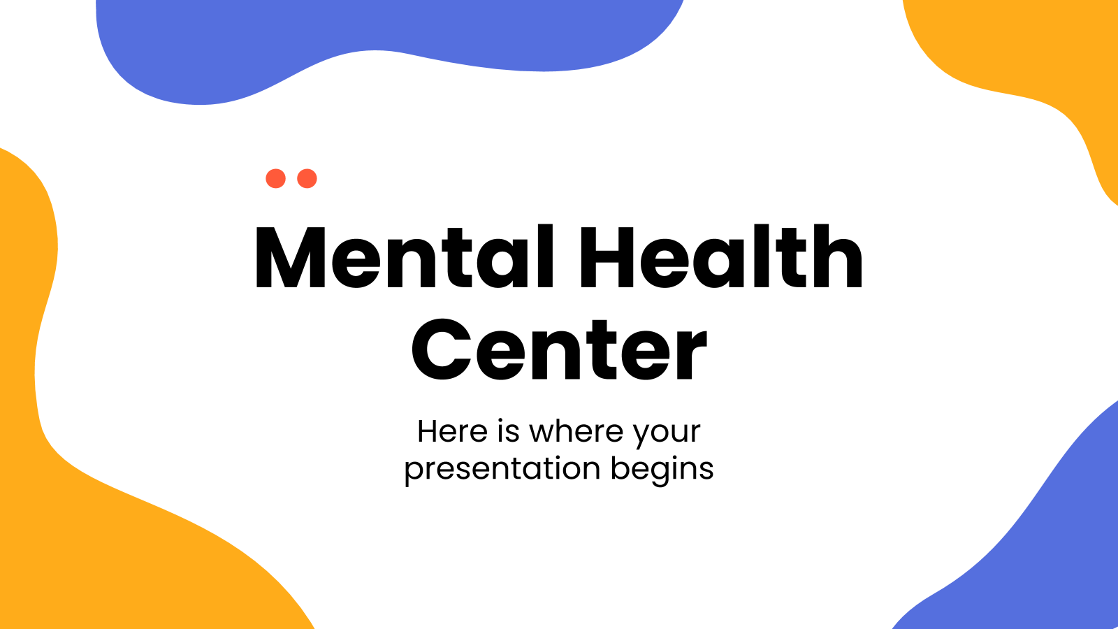 Mental Health Center presentation template 